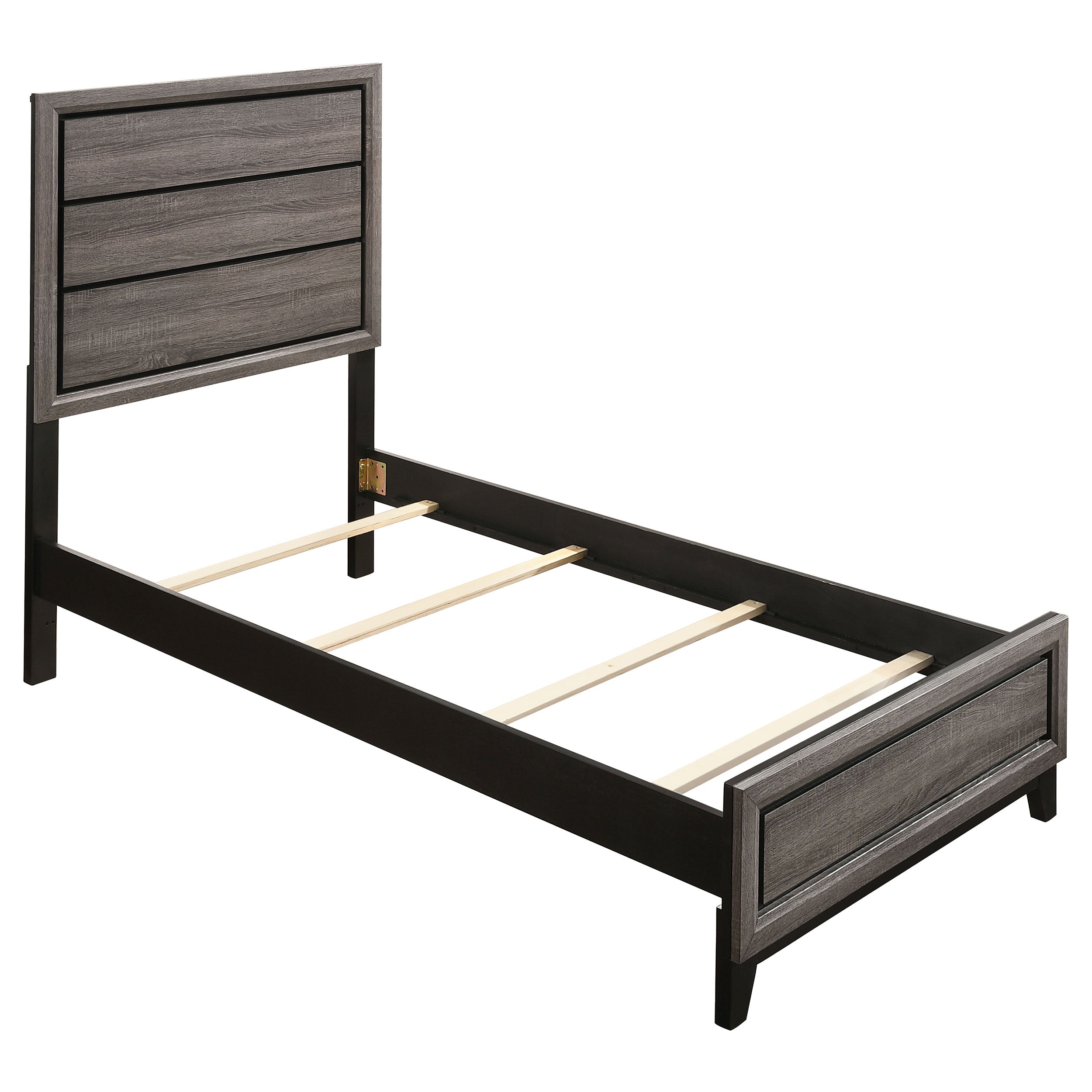 Watson Wood Panel Bed Grey Oak