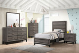 Watson Wood Panel Bed Grey Oak