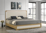 Hyland Wood LED Panel Bed Natural and