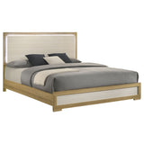 Hyland Wood LED Panel Bed Natural and
