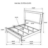 Hyland Wood LED Panel Bed Natural and