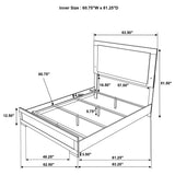 Hyland Wood LED Panel Bed Natural and