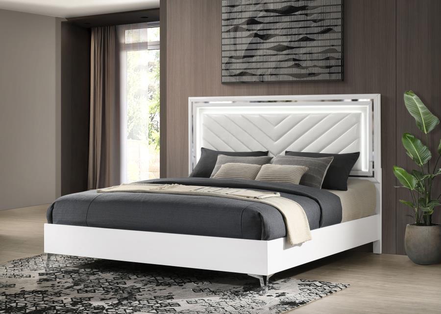 Cassia LED Panel Bed High Gloss