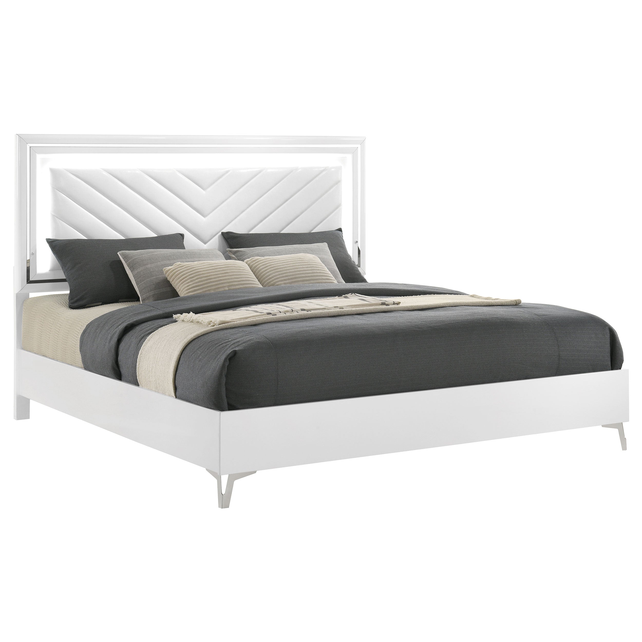 Cassia LED Panel Bed High Gloss