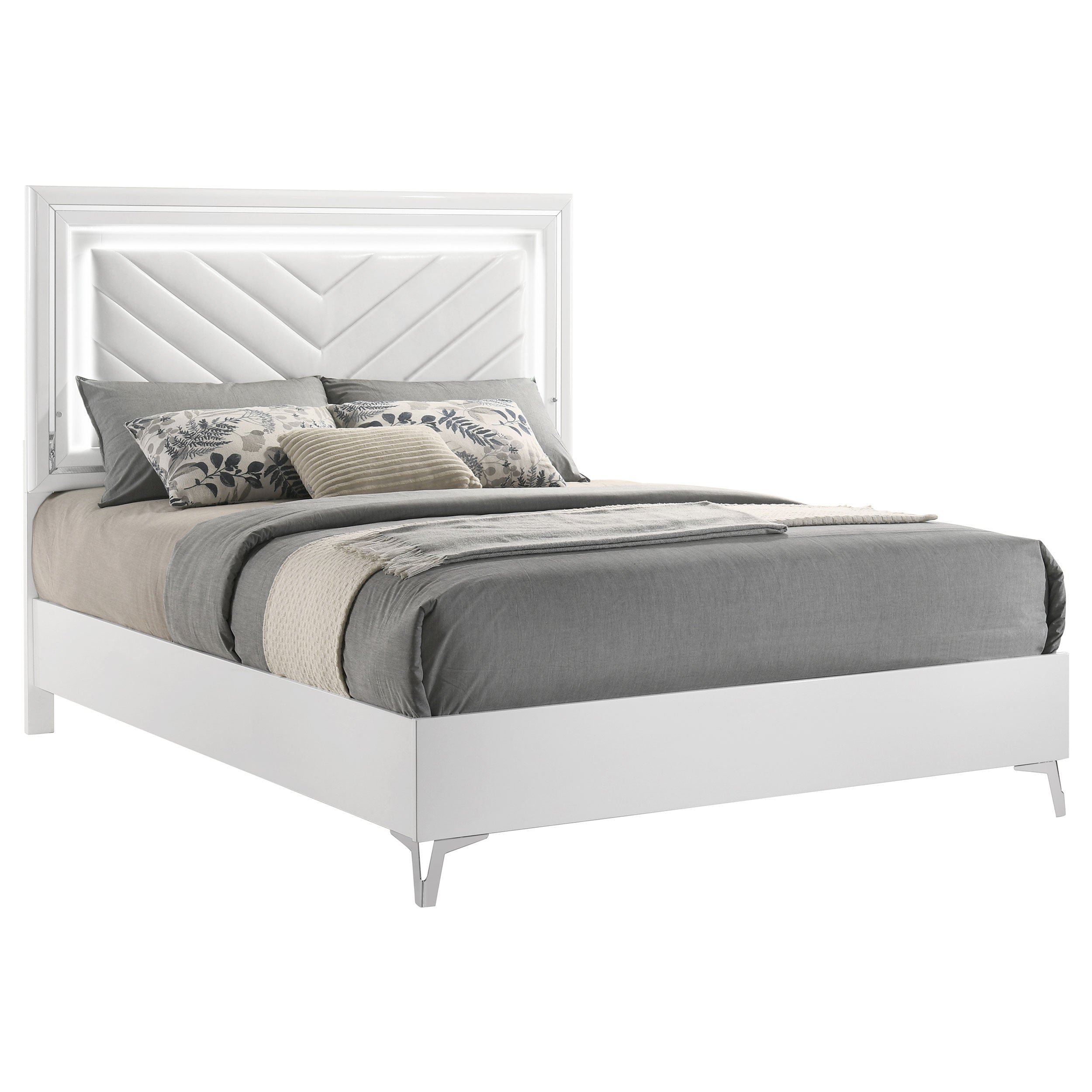 Cassia LED Panel Bed High Gloss