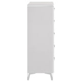 Cassia 5-drawer Bedroom Chest of Drawers White High Gloss