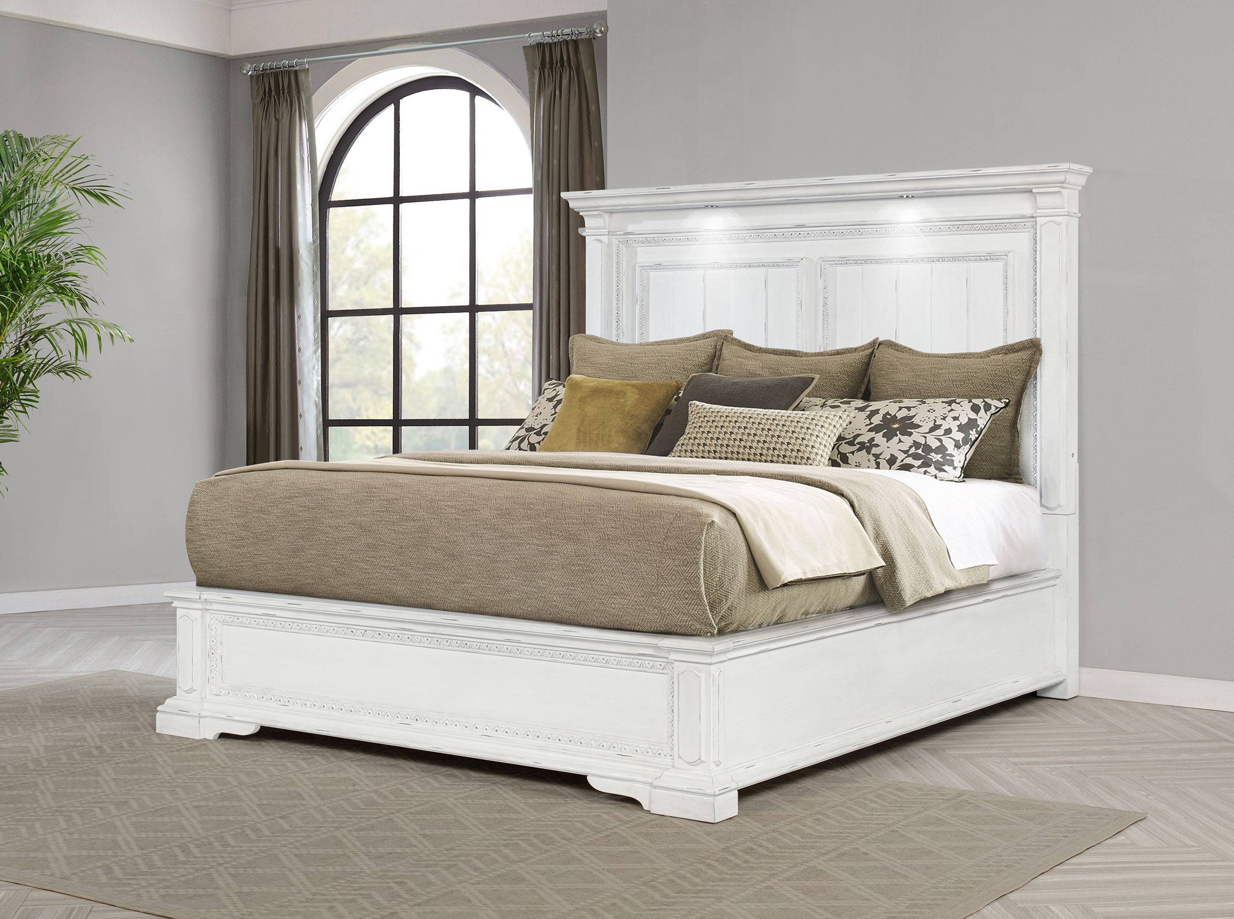 McKinney LED Light Panel Bed Vintage