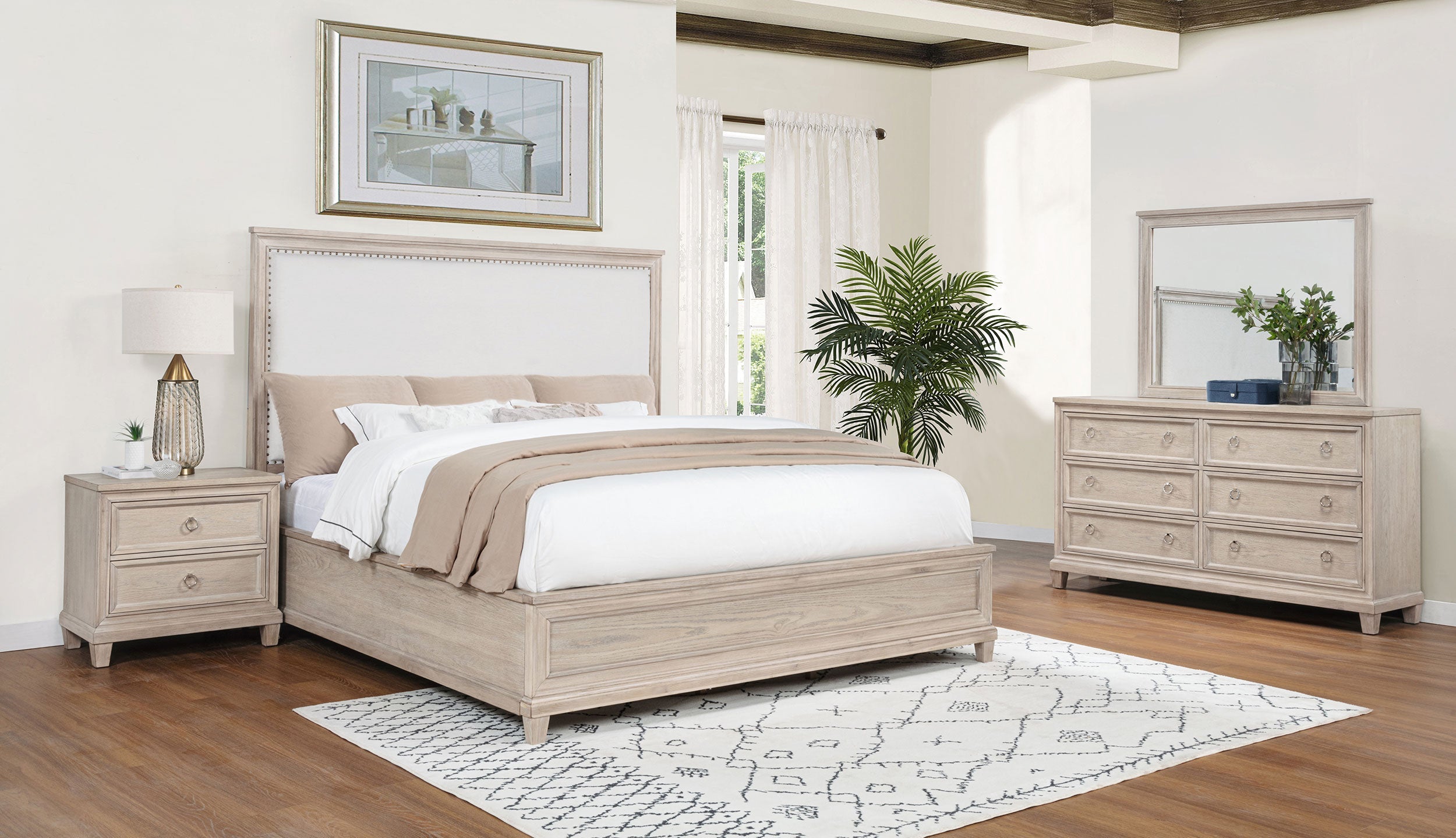 Pembroke Bedroom Set Washed Oak