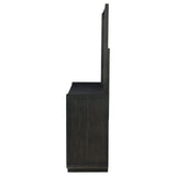 Leandro 8-drawer Bedroom Dresser with Mirror Burnished Black