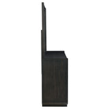 Leandro 8-drawer Bedroom Dresser with Mirror Burnished Black