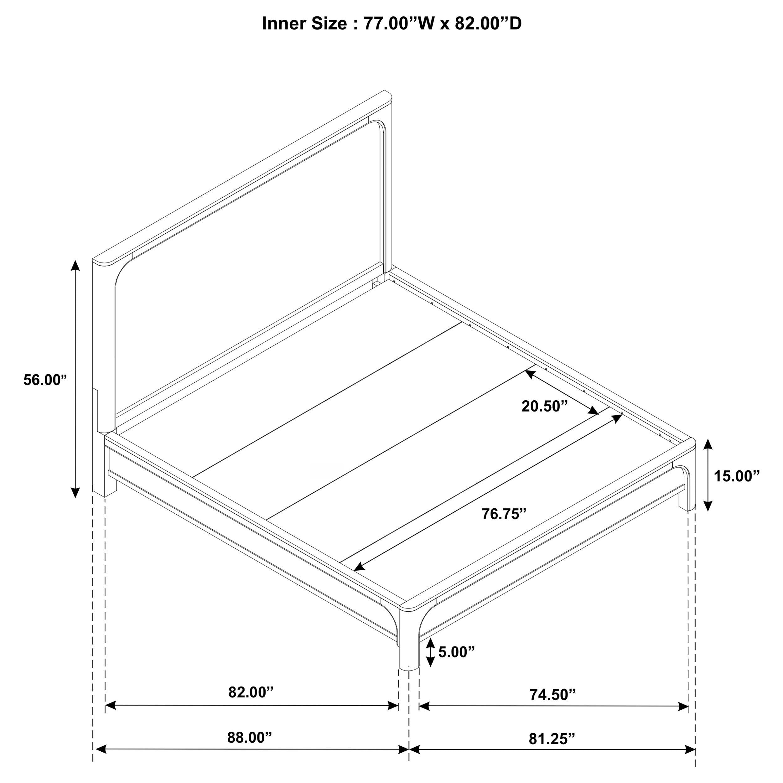 Solano 55-inch Panel Bed Weathered Mango