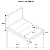Solano 55-inch Panel Bed Weathered Mango