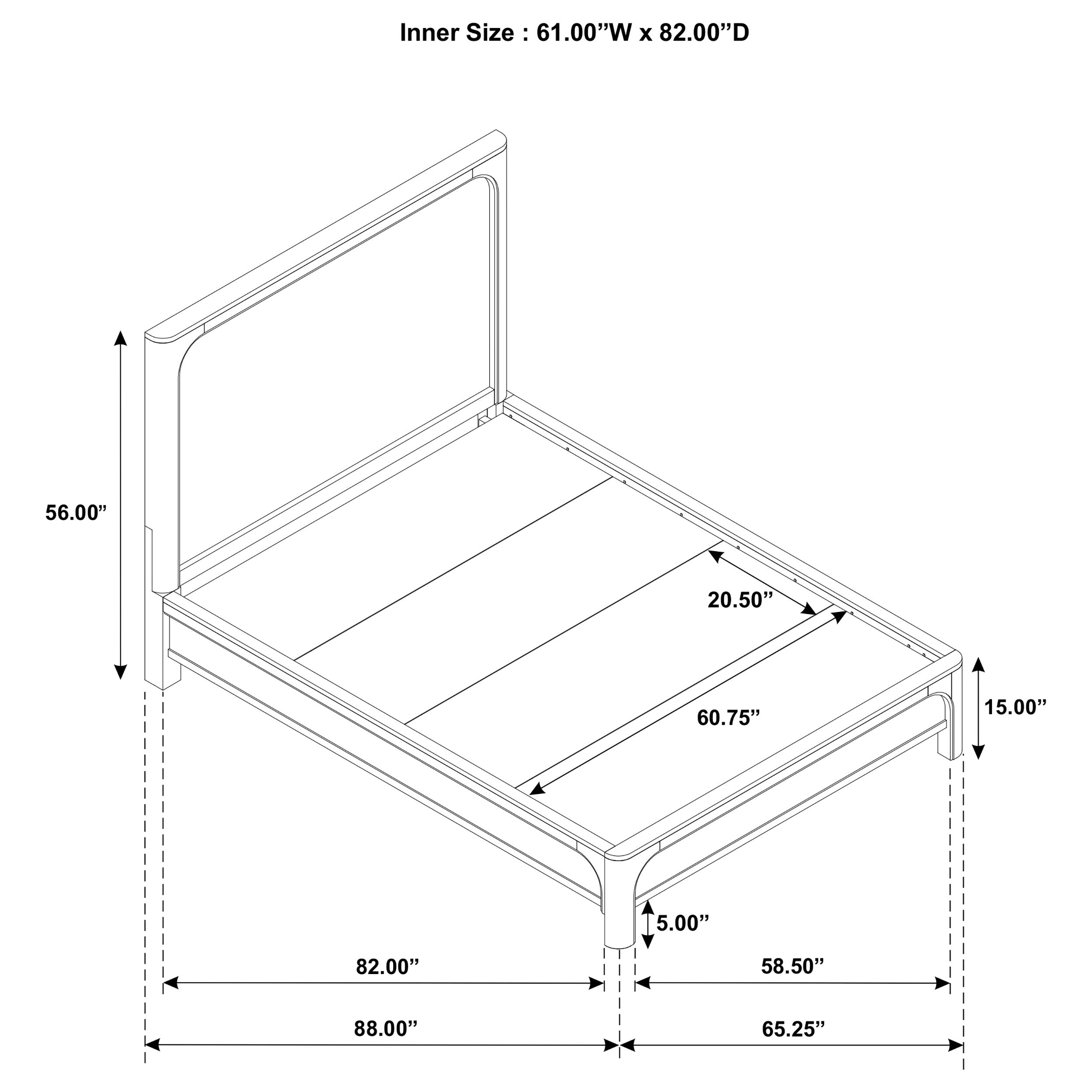 Solano 55-inch Panel Bed Weathered Mango