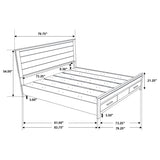 Woodmont Wood Storage Panel Bed Rustic Golden Brown