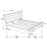 Woodmont Wood Storage Panel Bed Rustic Golden Brown