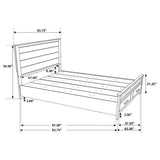 Woodmont Wood Storage Panel Bed Rustic Golden Brown