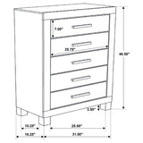Woodmont 5-drawer Bedroom Chest Rustic Golden Brown