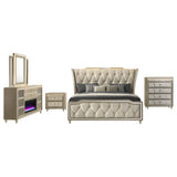 Lorient Bedroom Set Ivory and Camel