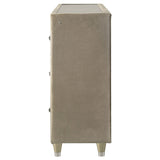 Lorient 8-drawer LED Bedroom Flame Box Dresser Ivory Camel