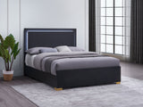 Marceline Wood LED Panel Bed