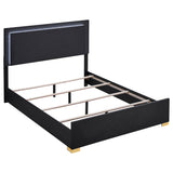 Marceline Wood LED Panel Bed