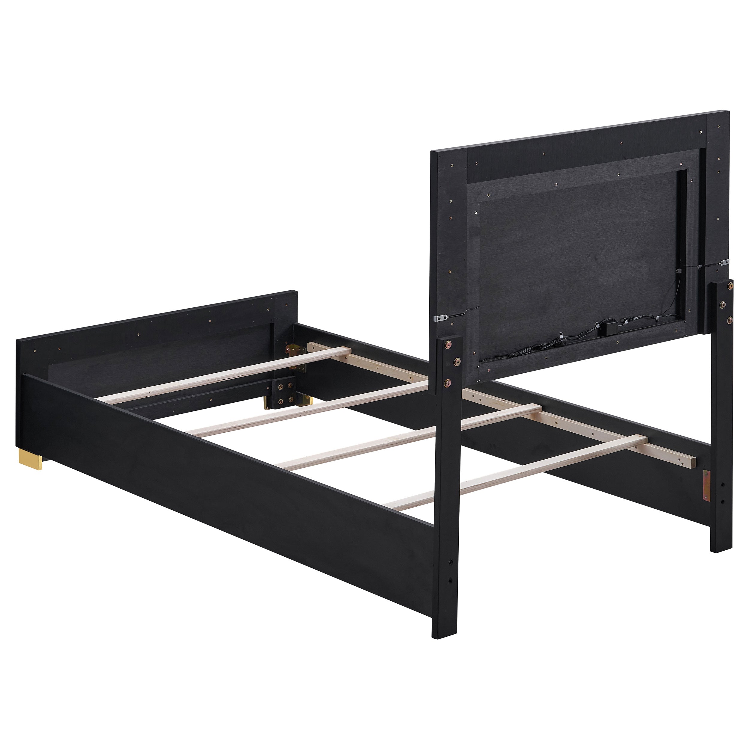 Marceline Wood LED Panel Bed