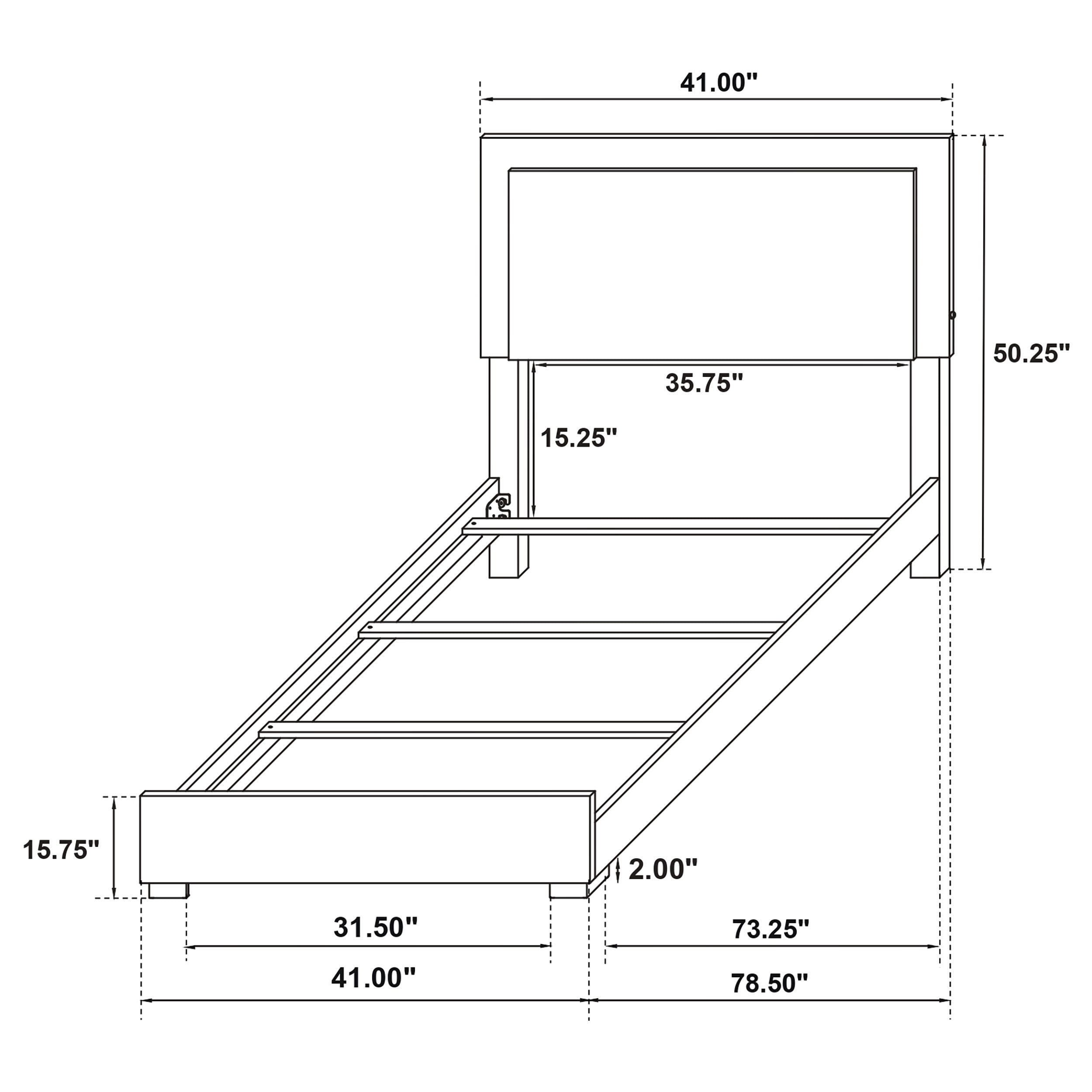 Marceline Wood LED Panel Bed