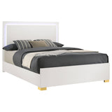 Marceline Wood LED Panel Bed