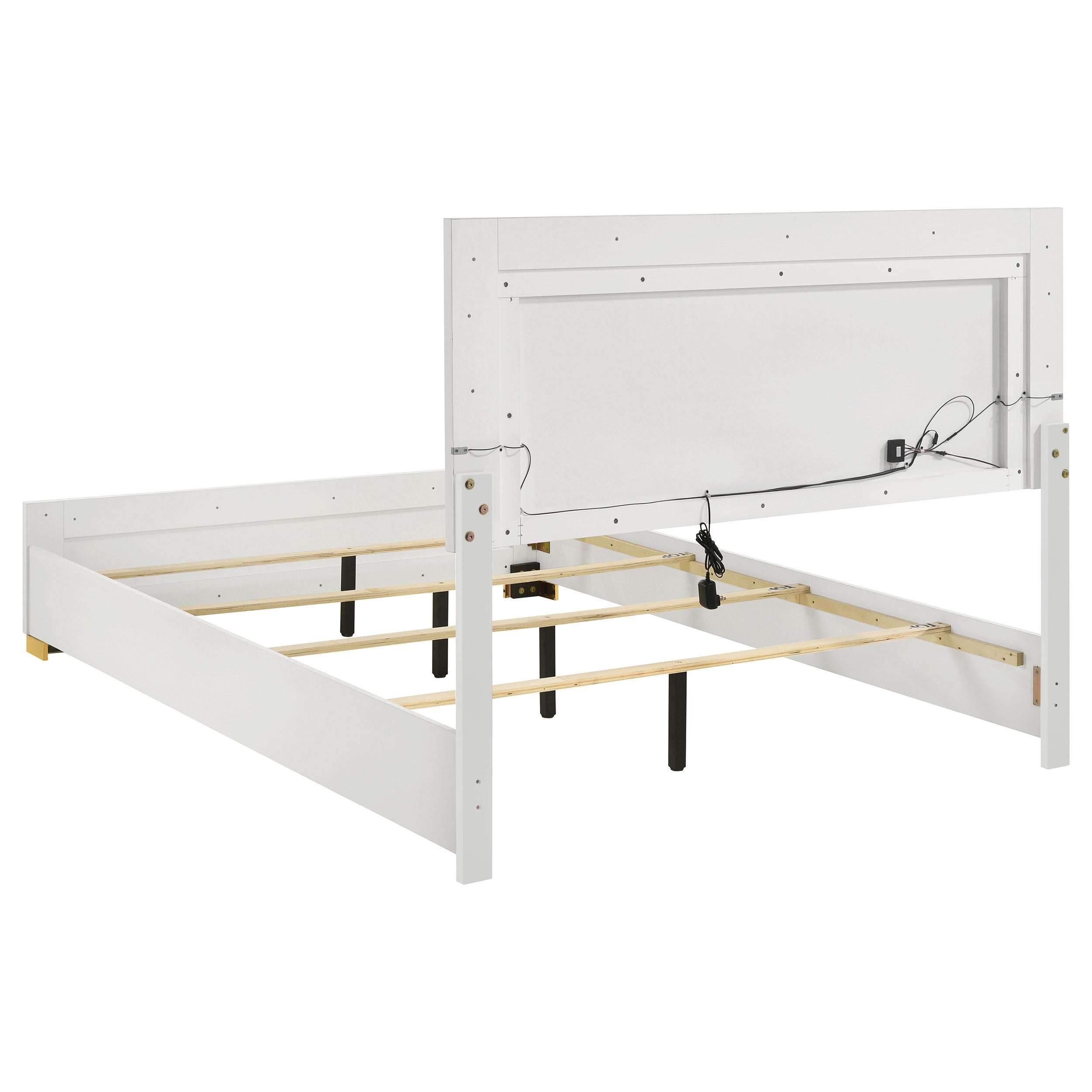 Marceline Wood LED Panel Bed