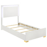 Marceline Wood LED Panel Bed