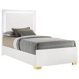 Marceline Wood LED Panel Bed