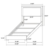 Marceline Wood LED Panel Bed