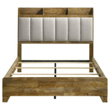 Henderson 57-inch Bookcase Panel Bed Medium Oak