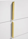 Ines 2-drawer Nightstand Bedside Table White High Gloss