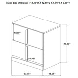 Ines 2-drawer Nightstand Bedside Table White High Gloss