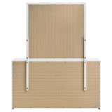 Ines 6-drawer Bedroom Dresser with Mirror White High Gloss