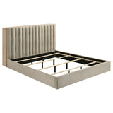 Arielle Bookcase Panel Storage Bed Light Oak