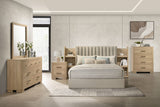 Arielle 2-drawer Bedroom Nightstand with Casters Light Oak