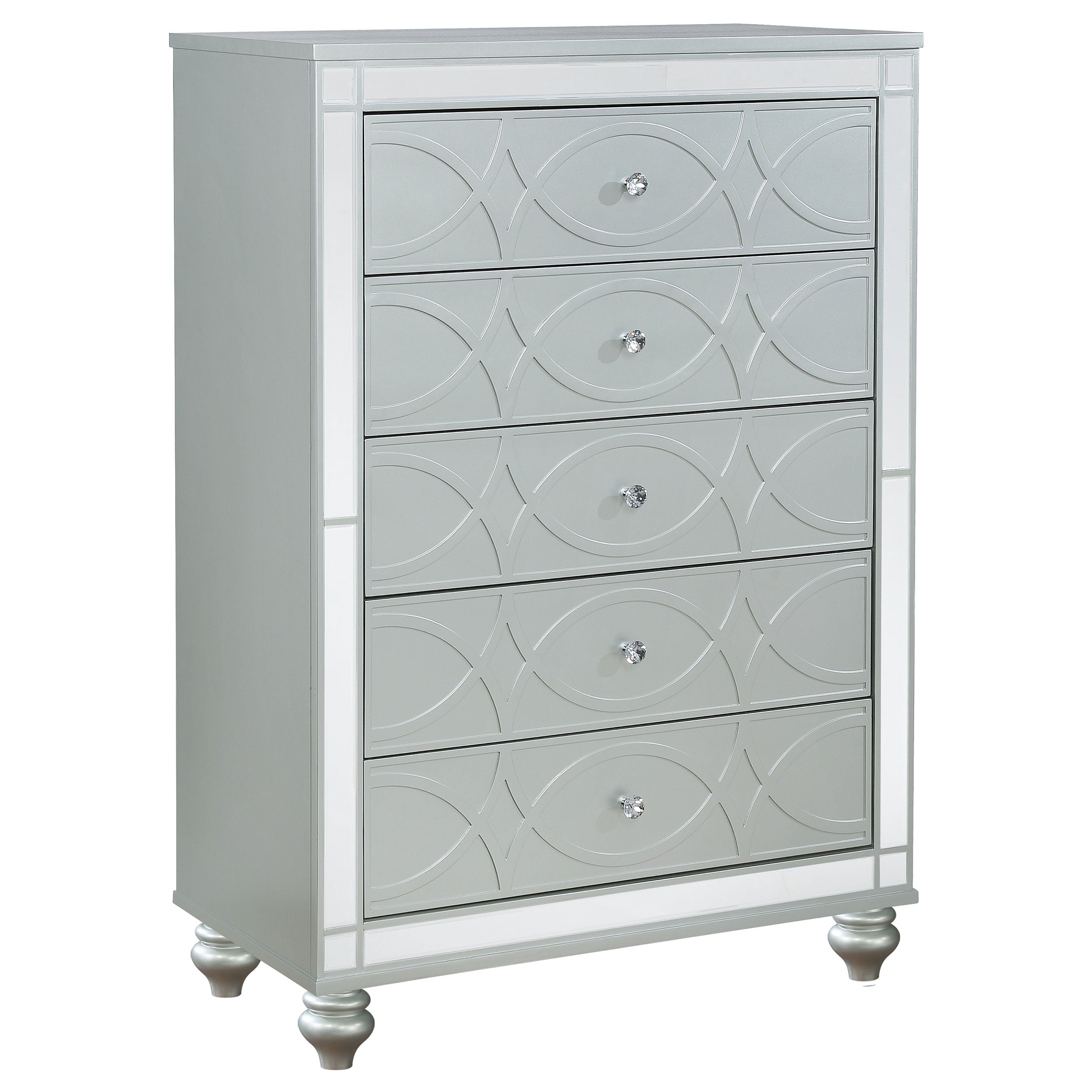 Gunnison Bedroom Set Silver Metallic
