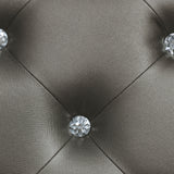 Gunnison Wood LED Panel Bed Silver Metallic