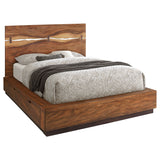 Winslow Wood Storage Panel Bed Smokey Walnut