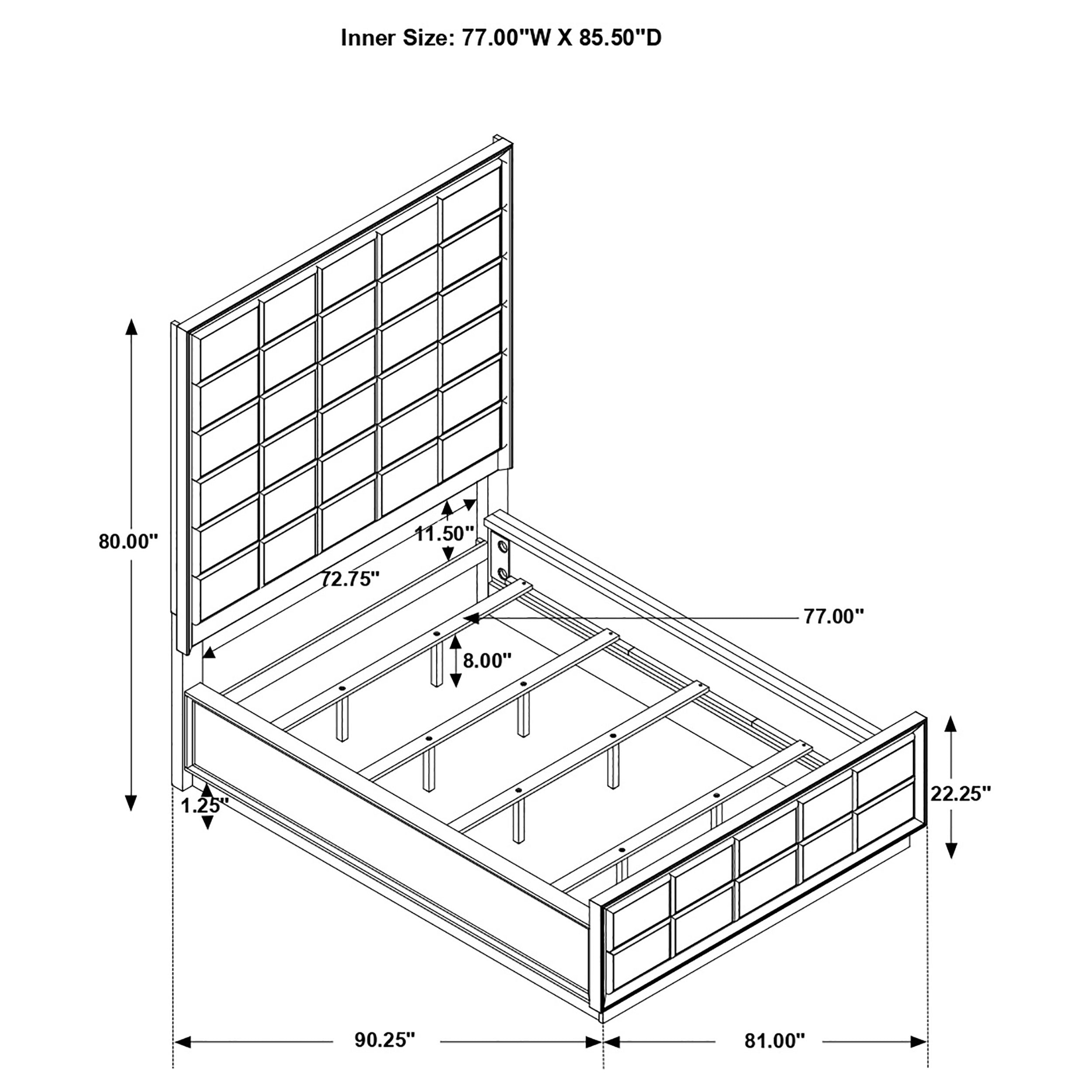 Durango 77-inch Panel Bed