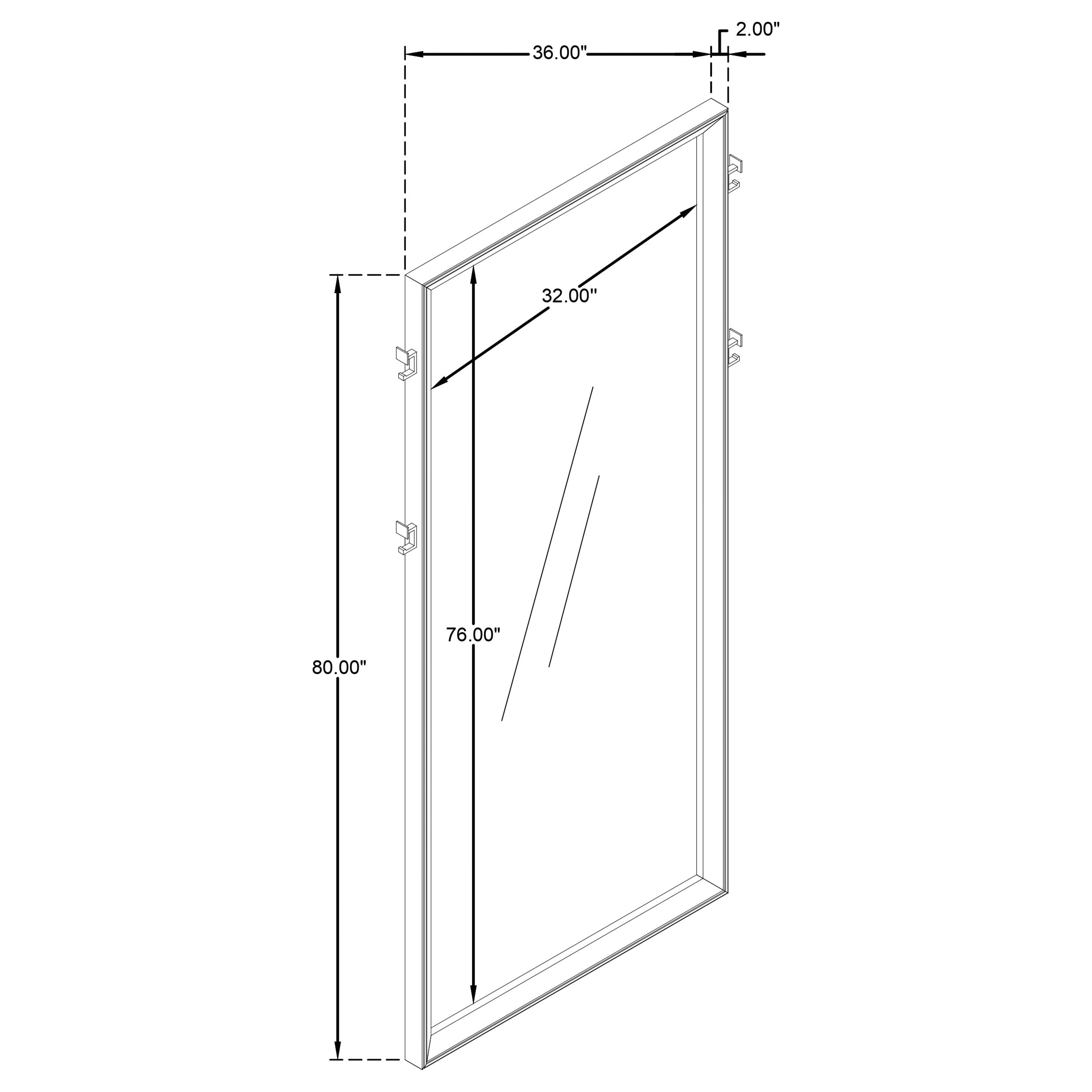 Durango 80-inch Standing Floor Mirror