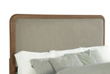 Maderia 57-inch Upholstered Panel Bed Walnut