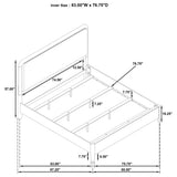 Maderia 57-inch Upholstered Panel Bed Walnut