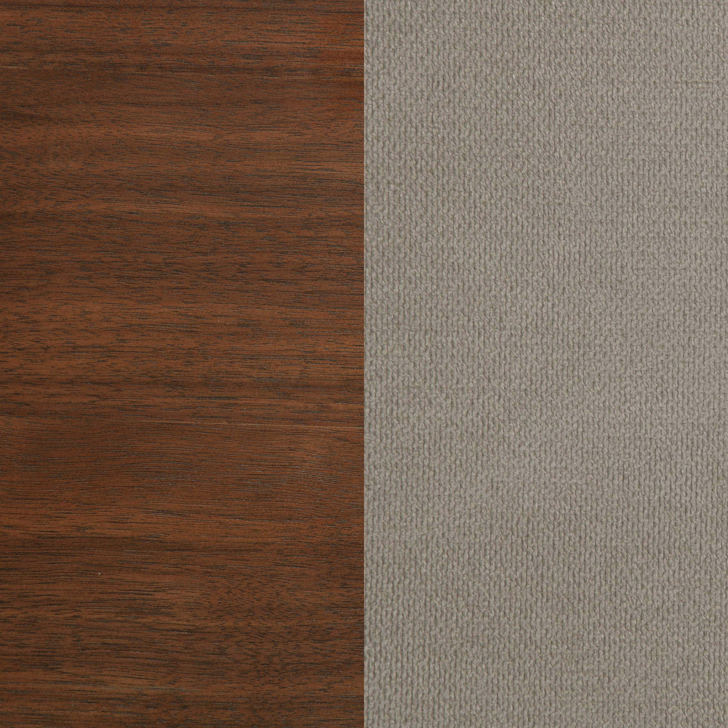 Maderia 57-inch Upholstered Panel Bed Walnut