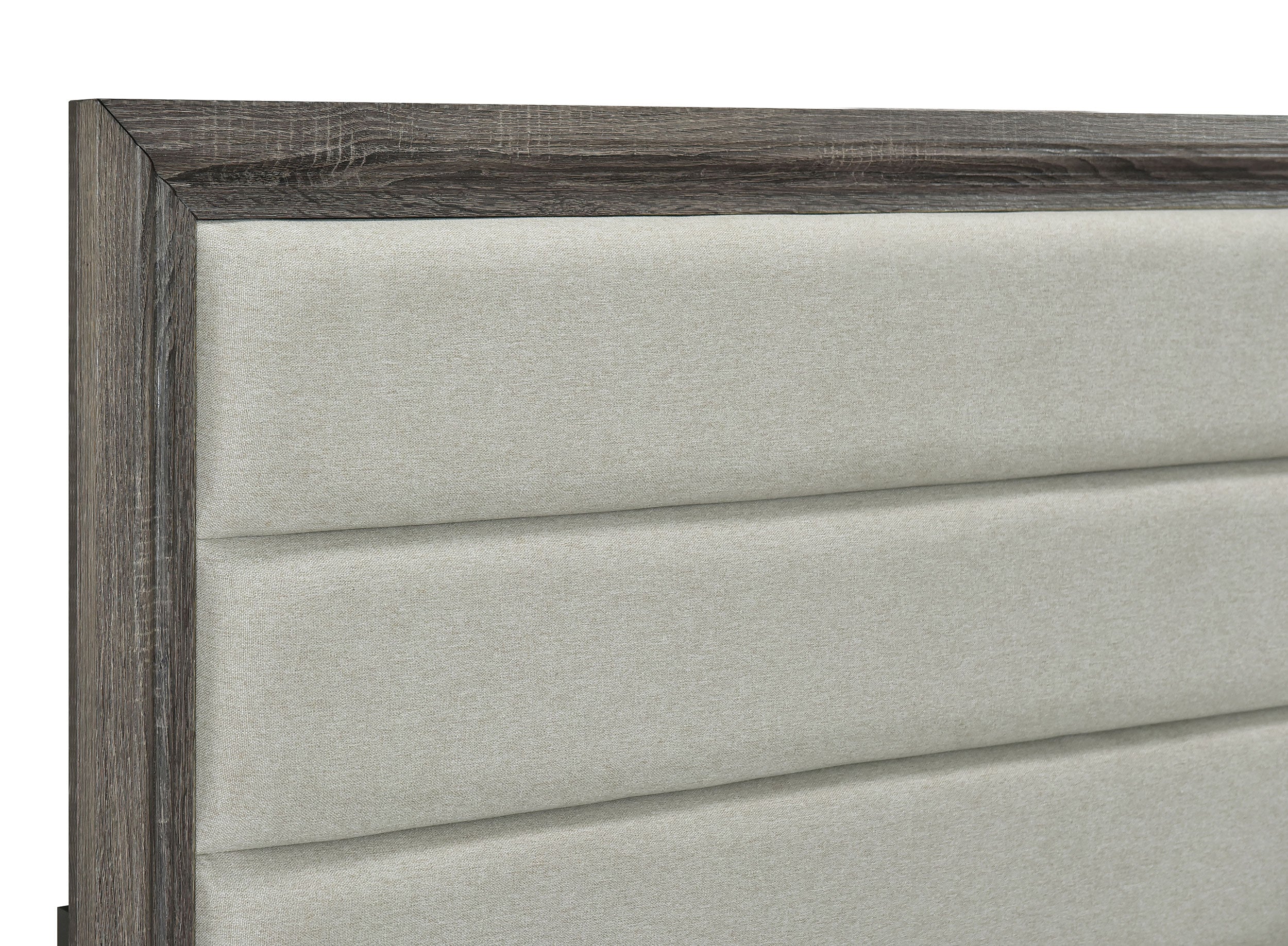 Wright 52-inch Upholstered Bed Brown Oak