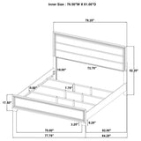 Wright 52-inch Upholstered Bed Brown Oak