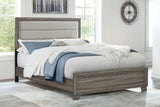 Wright 52-inch Upholstered Bed Brown Oak
