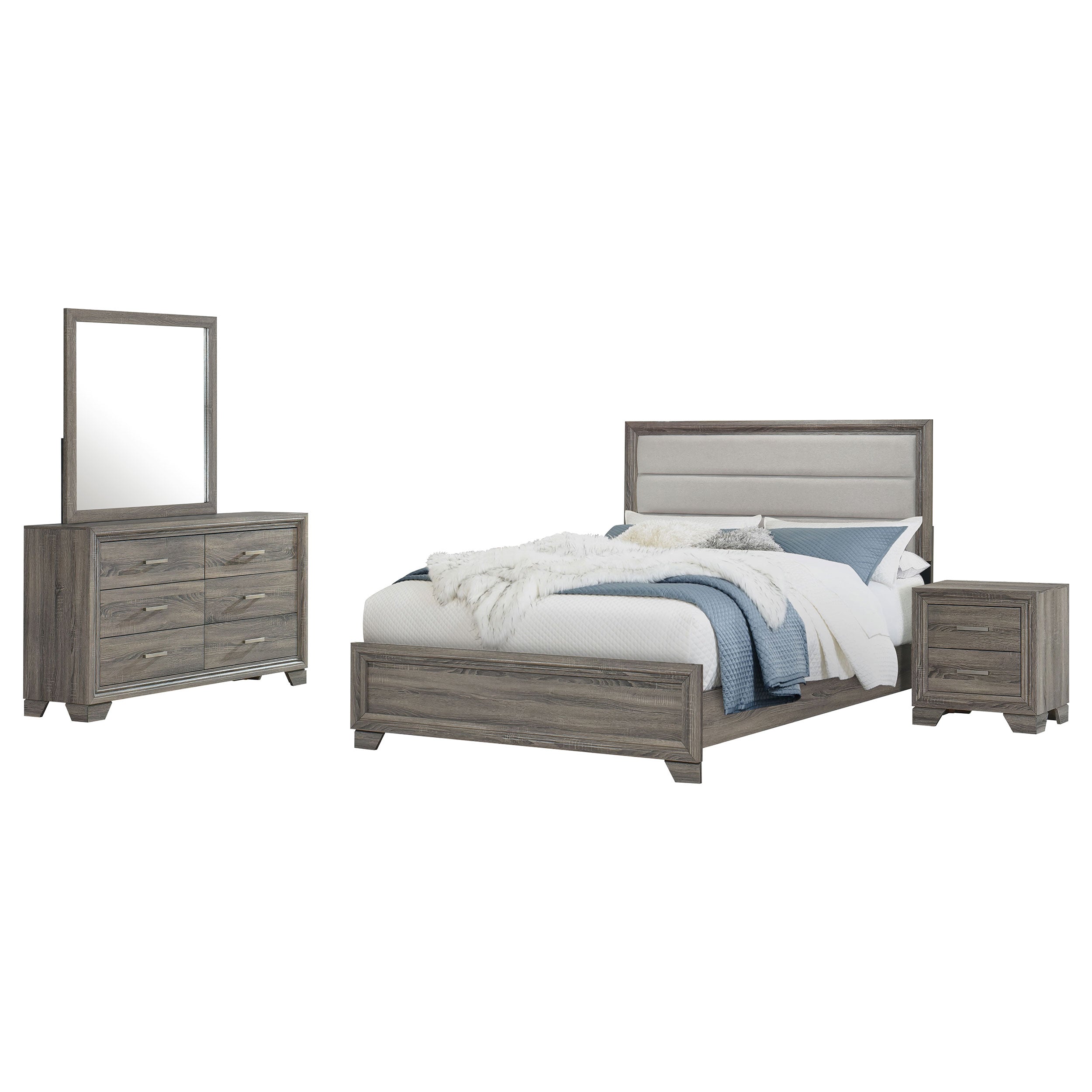 Wright Bedroom Set Brown Oak